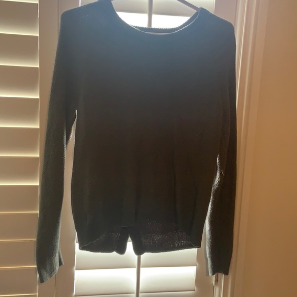Green Madewell Sweater w/ Crossed Opening in Back - Picture 5 of 11